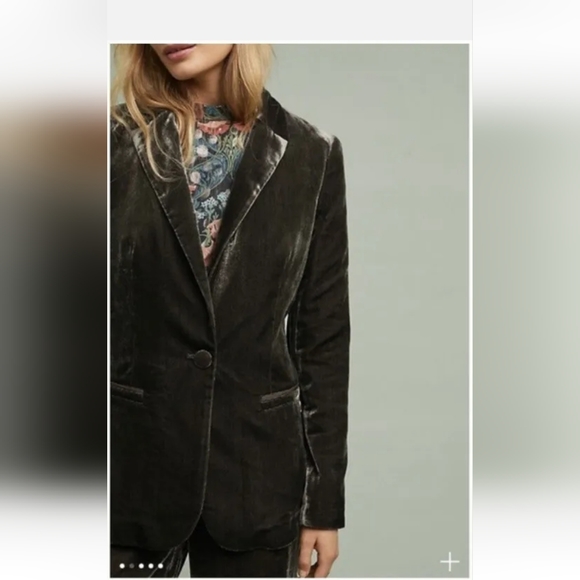 Ett twa by Anthropologie Gallery Velvet Blazer - Picture 8 of 16
